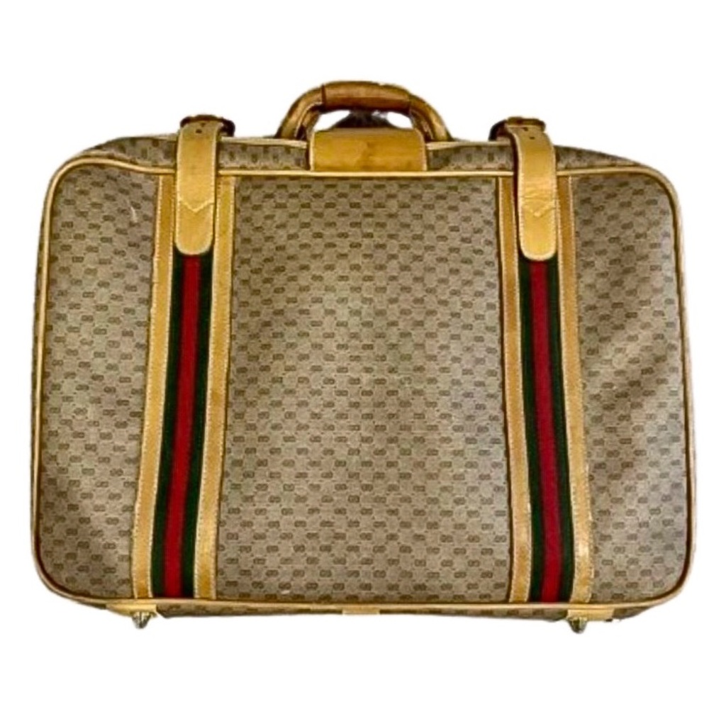 GUCCI GG MicroGuccissima Sherry Line Vintage Suitcase w/ Lock & Key